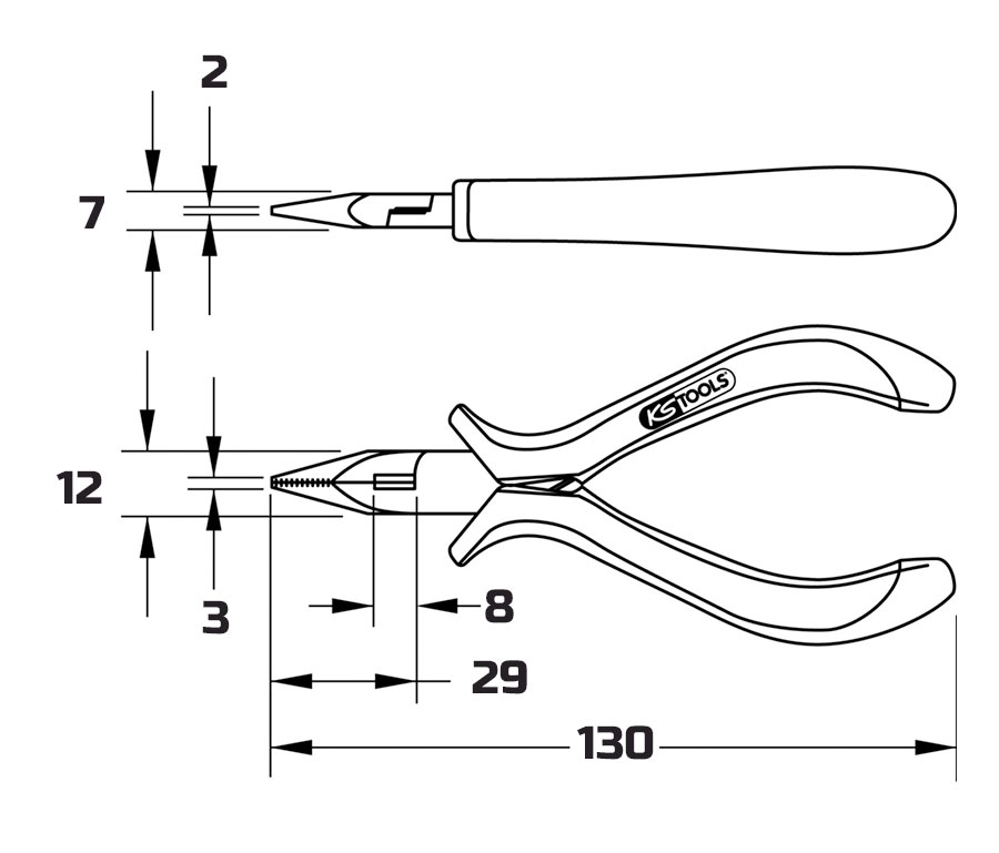 Dimensions pinces outillage